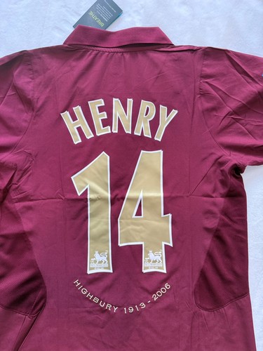 Maillot Arsenal Extérieur 2002/03 - Nike, Taille M, Flocage Henry 14 - Neuf Avec étiquettes