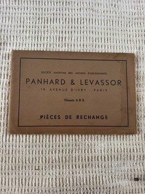 Panhard & Levassor Chassis 6 DS Pieces De Rechange Catalogue Manual Handbook