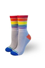 Gray Rainbow Crew Cotton Pride Socks All Inclusive