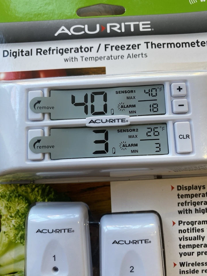 Acurite цифровой холодильник морозильник термометр беспроводной датчики оповещения новый - Изображение 2 из 4