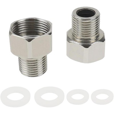 Reduzierstück Doppelnippel Edelstahl 3/4 Zoll auf 1/2 Zoll Wasserhahn Adapter
