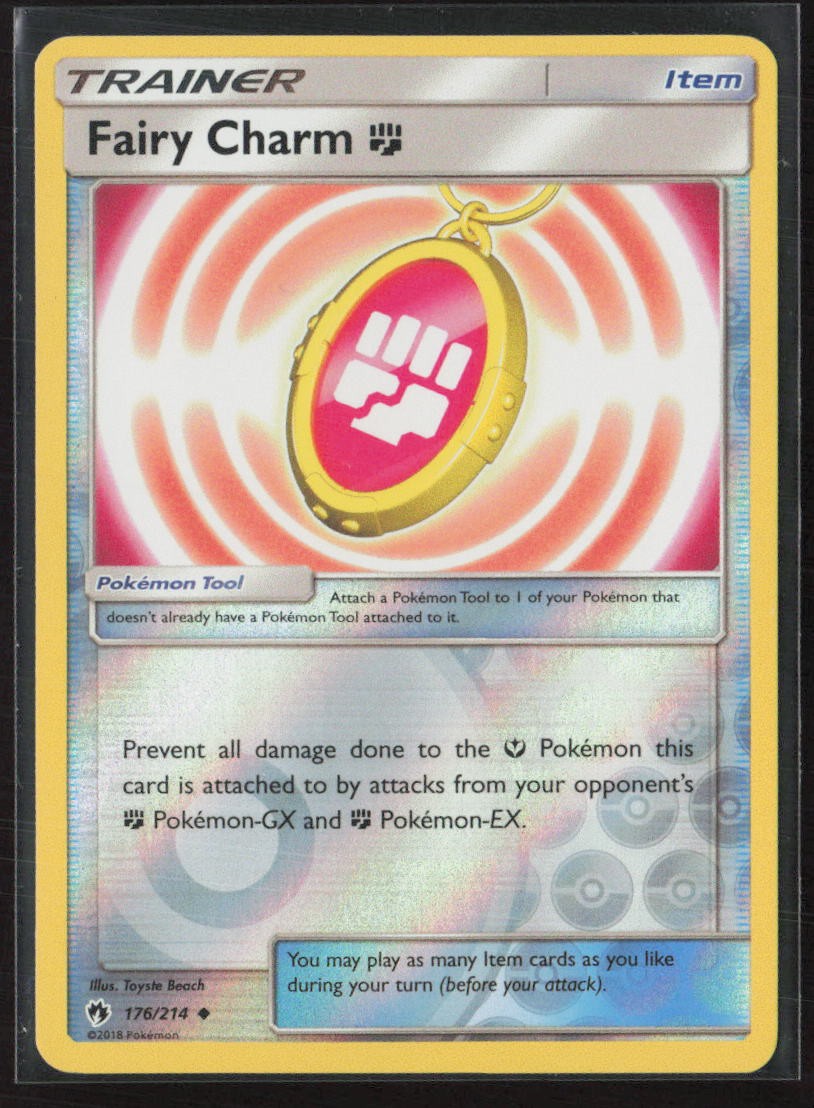 Fairy Charm Fighting 176/214 Uncommon Lost Thunder Pokemon Reverse Holo NM