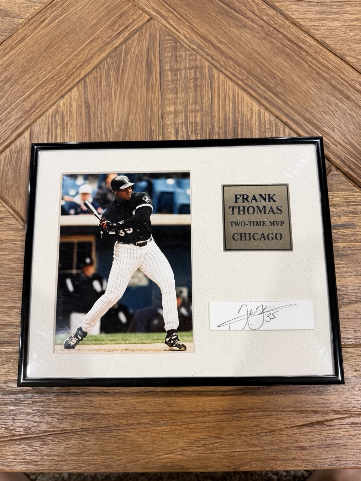 The Score Board, Inc Frank Thomas Certified Auto Strip W/ Picture Two Time MVP