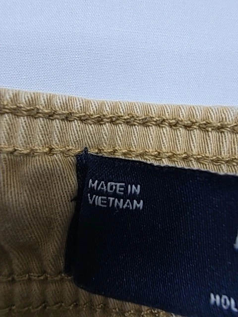 Short cargo beige régulier Hollister pour homme taille L avec cordon de serra... - Photo 4/4
