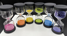 Engaging Multi-Color Sand Timers for Kids - 1 to 30 Minute Options Pack of 6