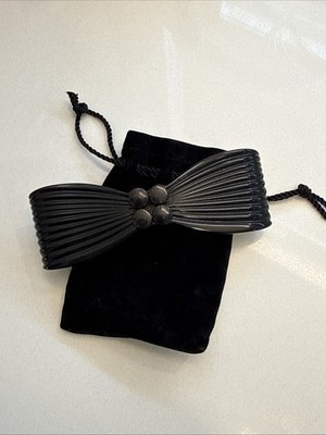 Alexandre de Paris Black Bow Hair Clip Accessory