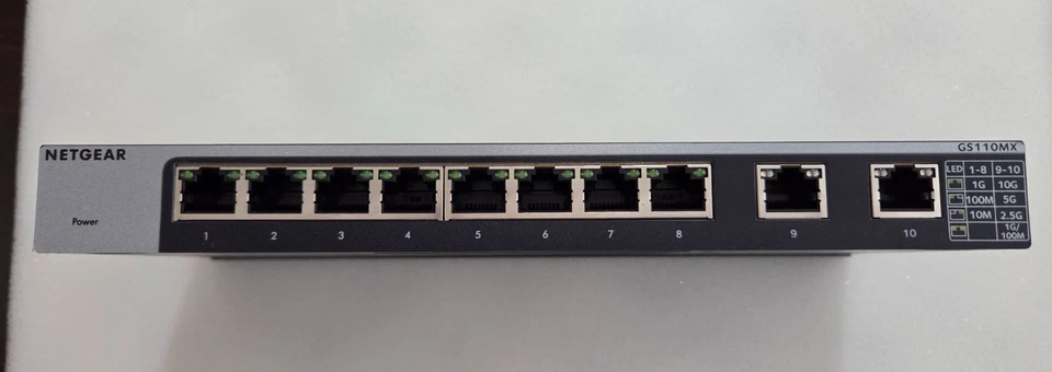NETGEAR GS110MX-100NAS 10 Port,  Ethernet Switch ONLY, NO POWER CORD   - Image 3 of 4