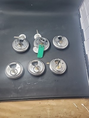 Stainless Steel Storage Unit Disc Padlock Lot *Chateau* 