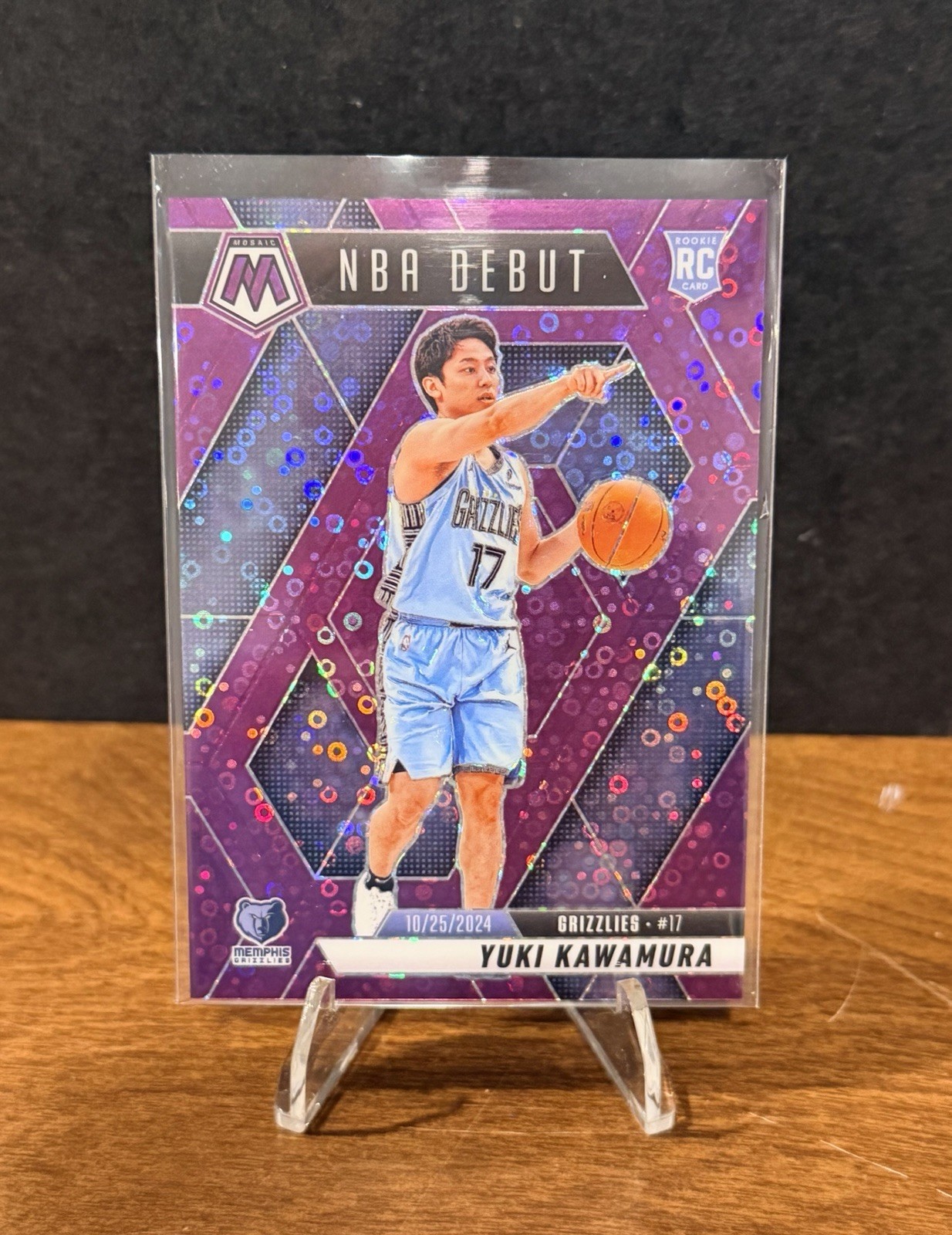 2024-25 Panini Mosaic Fast Break Yuki Kawamura NBA Debut Purple Prizm /50