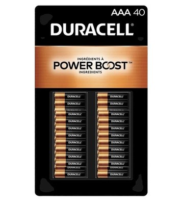 Duracell AAA Alkaline Batteries 40 Pack 1.5V