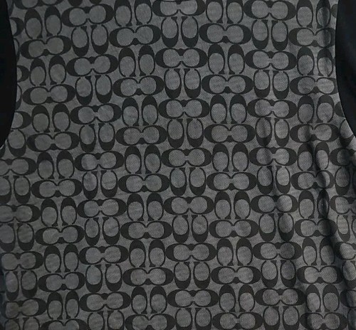 COACH Allover Print Polo Men's Size XL Black Organic Cotton Casual Golf - Picture 8 of 10