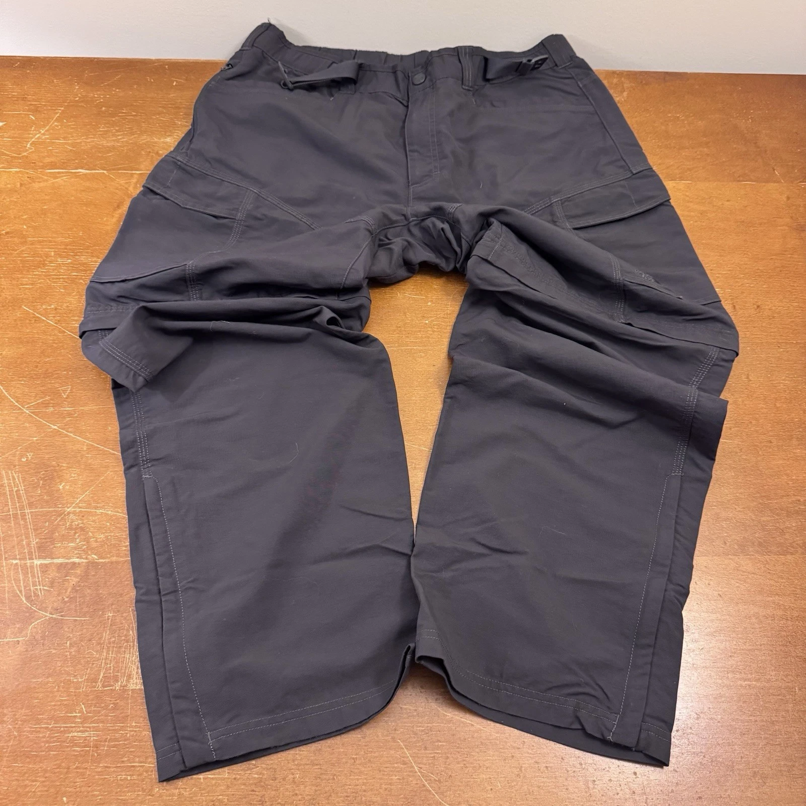 The North Face Pants Mens Large Black Nylon Convertible Zip Off Outdoor Hiking