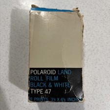 Vintage Polaroid High Speed Type 47 Black  White Film Exp July 1974 Sealed