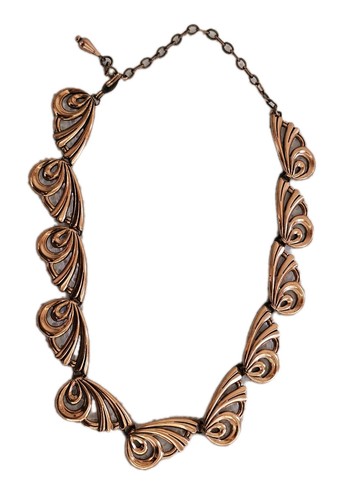 Renoir MCM Copper Link Collane Regolabili E Orecchini Clip-On Abbinati - Foto 2 di 14