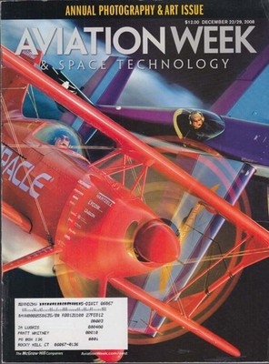 AVIATION WEEK 12/22-9 2008 Northrop Grumman X-47B; Photo/Art issue