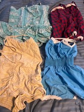 4 Vintage girls 60s Rompers bathing suits mixed designs Smocking