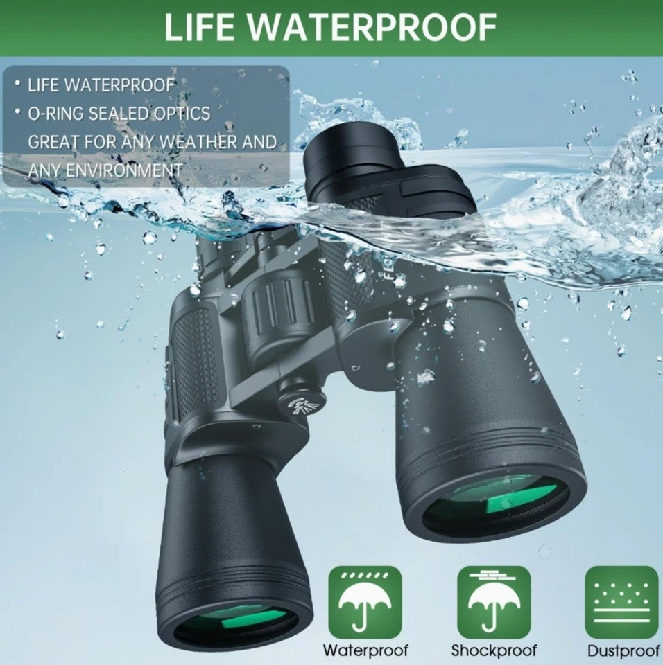 20x50 High Powered Binoculars for Adults Waterproof Compact Binoculars with L... - Image 3 of 4