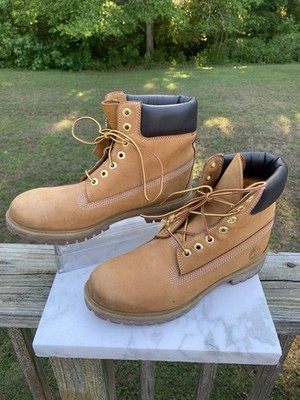 Timberland Men's 6 Inch Boot Wheat Nubuck Premium 10061 Size 8 M