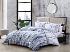 - King Duvet Cover Set, Reversible Cotton Bedding with Matching Shams, Modern...