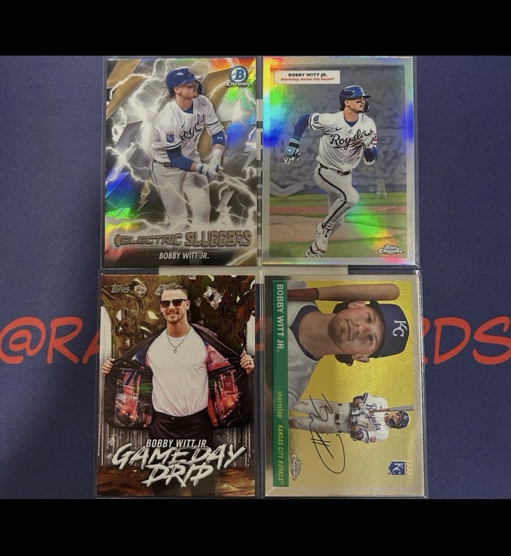 MLB Baseball Kansas City Royals 25-26 Topps Bobby Witt Jr 4 Card Lot MINT