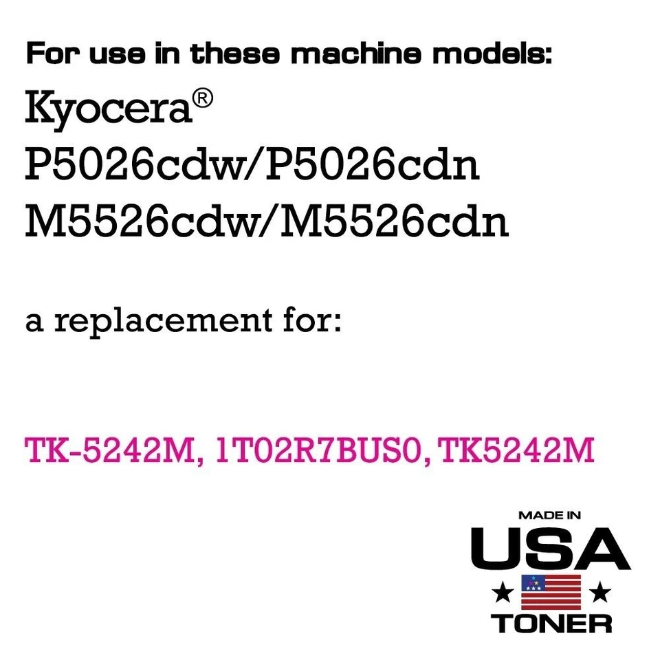 TONER para Kyocera Copystar P5026cdw M5526 TK-5242M (Magenta, paquete de 2) Foto 2 de 2