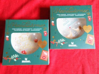 2 x Handwärmer - Glitzer Stay cosy & Glitzer It's cold outside ; moses Verlag