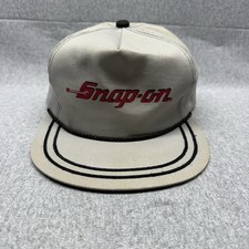 Vintage Snap-On Tools Hat Leather Strapback Cap K-Products Made In USA Rope