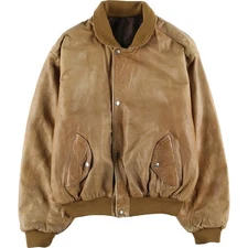 Old clothes Francesco Rizzi Padded leather blouson type Made in France Men's XL