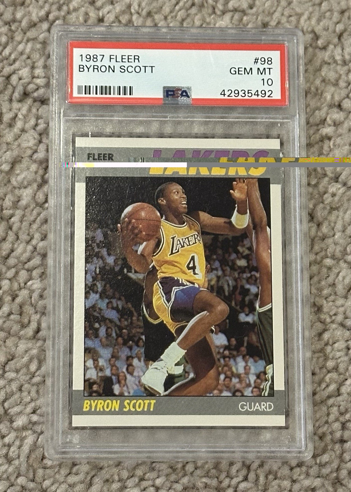 1987-88 Fleer #89 Byron Scott Lakers PSA 10 Gem Mint