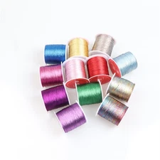 2/4/12 Spool Metallic Tinsel Cord Thread Beading Braided String Craft Jewelry