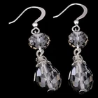 earrings women crystal silver new