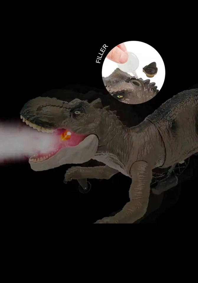 2.4G Remote Control Dinosaur Toy RC Velociraptor Dinosaur LED Light Roaring SET - Image 3 of 4