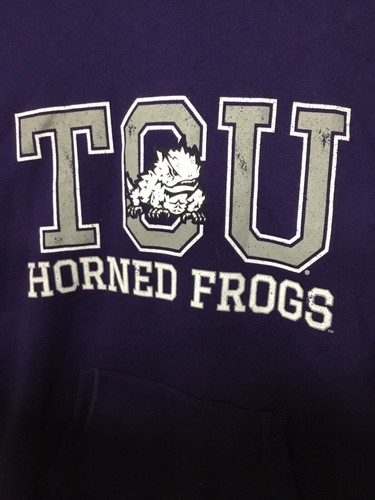 Sweat à capuche pull marque Champion TCU Corned Frogs taille M - Photo 2/7