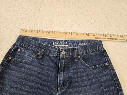 Nautica Jeans Women's 16 Y2K Straight Fit Dark Wash Blue Denim Mid Rise Classic - Picture 3 of 17