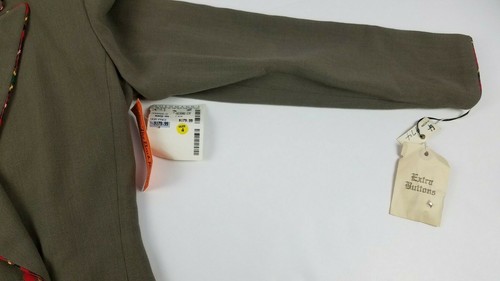 NWT Vintage Sherrie Bloom Peter Noviello Sz 4 Women's Olive Green Work Dress USA - Picture 5 of 11