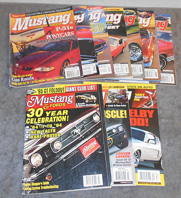 MUSTANG & FORDS and MUSTANG ILLUSTRATED Magazine 1994 1998 1999 2000 2004 2007