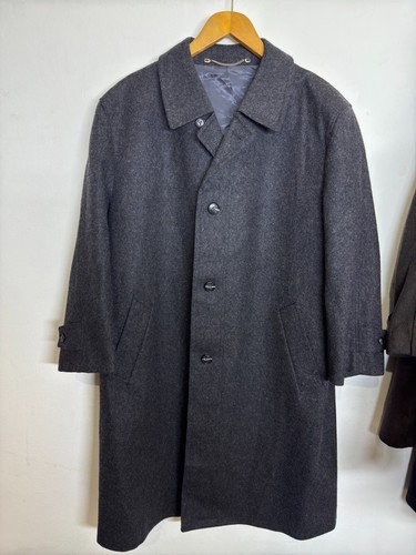 Vintage Loden Coat Mens Wool Gray Over coat Bavaria Original Loden Size 46S 48S