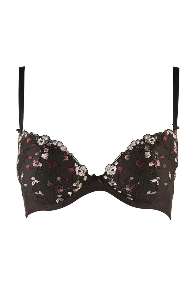 Sujetador push up Aubade Divin Bouquet nuevo con etiquetas color marrón 34E Foto 2 de 4