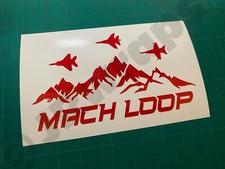 MACH LOOP Stickers Decals Aircraft Jet Fighter Plane 210x120mm Car Van Gloss Red