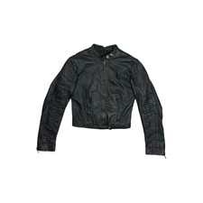 Y2k Just Cavalli Biker Jacket Womens Small Brown Roberto Cavalli Made In Italy