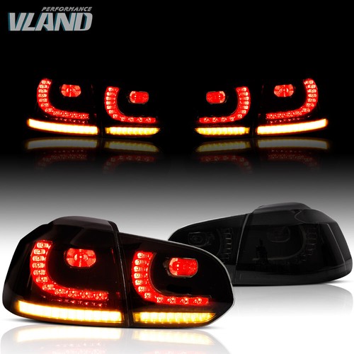 VLAND Smoked LED Tail Lights for 2010-2014 GOLF 6 MK6 w/ Sequential Turn Signal - Picture 11 of 16