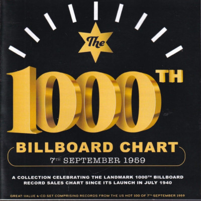 The 1000th Billboard Chart 7th September 1959 (Various Artists) 4-CD Set  [Y1]