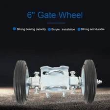 6" Sliding Gate Wheel Heavy Duty Fence Farm Driveway Sliding Tube Gate Wheel
