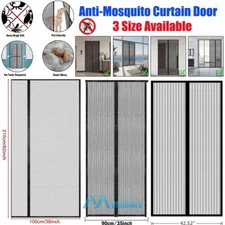 Magnetic Screen Door Mesh Curtain Heavy Duty Mosquito Net Bug Hands Free Closer