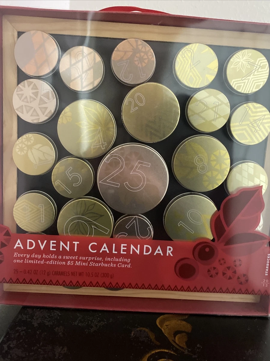 Starbucks Advent Calendar Christmas Empty No Gift Card Magnetic Chalkboard  Tins | eBay