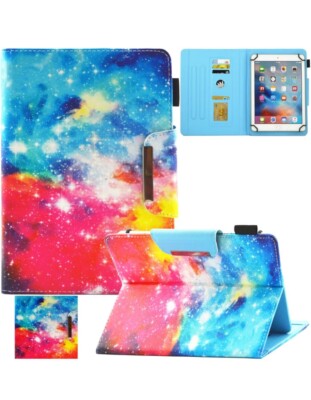 Universal 8 Tablet Case Folio Flip Wallet Cover for 7.5-8.5'' tablet-Galaxy Sky