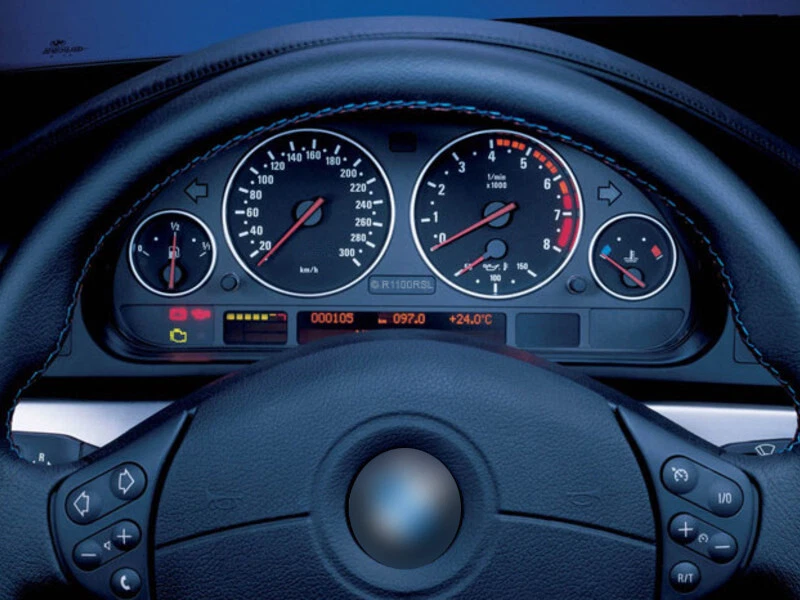 For BMW E39 M5 E38 E53 X5 Cluster Dashboard Dial Gauge Rings SILVER - Image 2 of 3