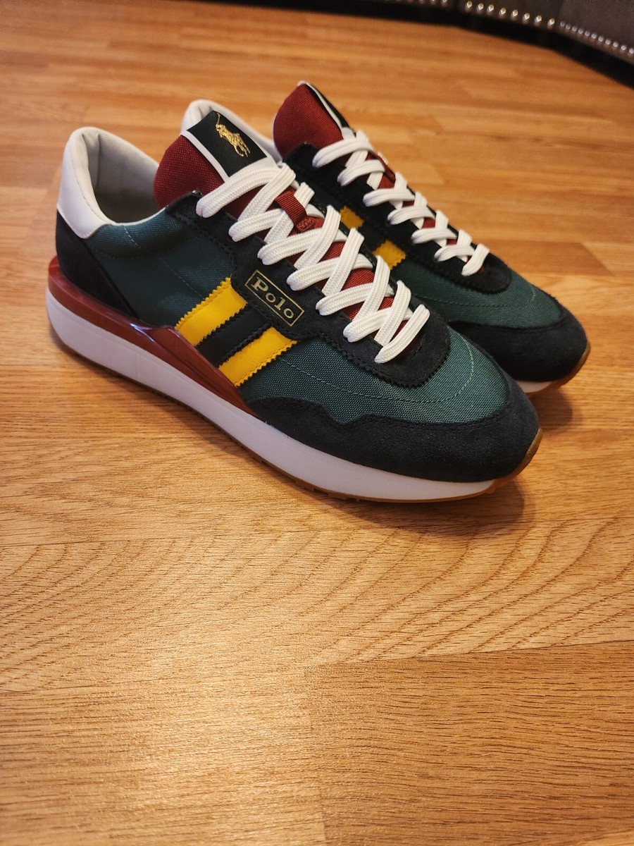POLO RALPH LAUREN ☆ Colorblock Shoes ☆ポロラルフローレン Polo Ralph Lauren Men's Colorblock Sneakers 9.5 White Red