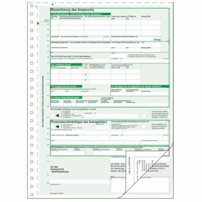 SIGEL Mahnbescheid A4 MA441 2x2 Blatt selbstdurchschreibend alle Bundesländer