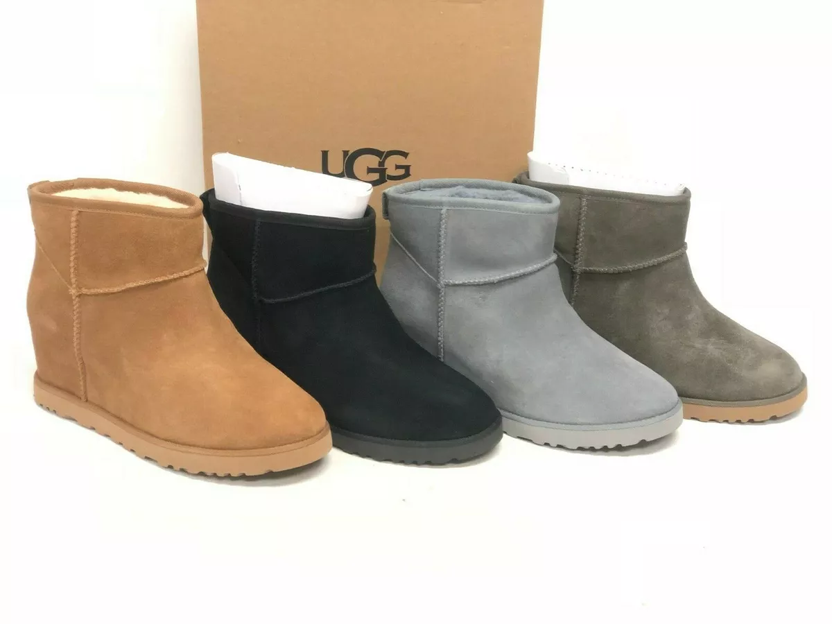 UGG Women s Classic Femme Mini Boots Wedge Heel 1104609 Suede